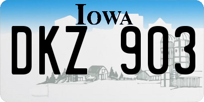 IA license plate DKZ903