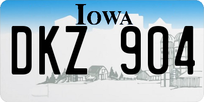 IA license plate DKZ904