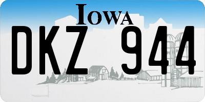 IA license plate DKZ944