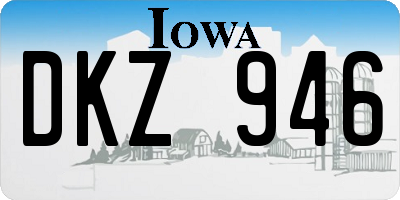 IA license plate DKZ946