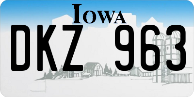IA license plate DKZ963