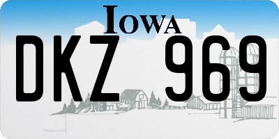 IA license plate DKZ969