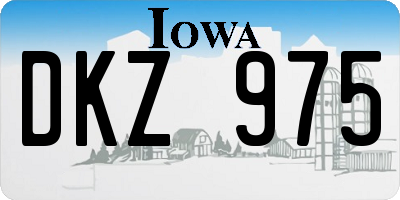 IA license plate DKZ975