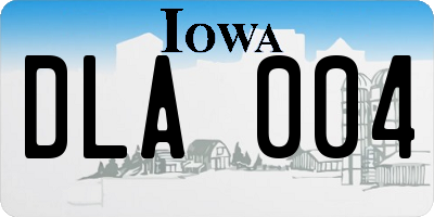 IA license plate DLA004