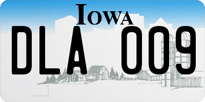 IA license plate DLA009