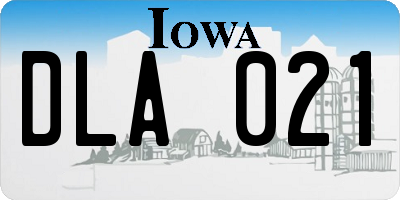 IA license plate DLA021