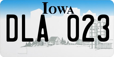 IA license plate DLA023