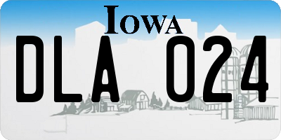 IA license plate DLA024