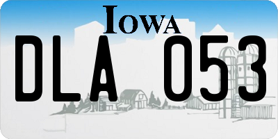 IA license plate DLA053