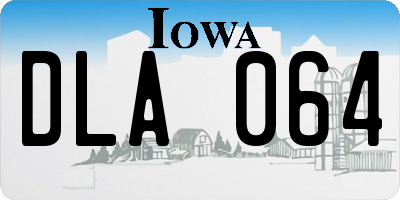 IA license plate DLA064