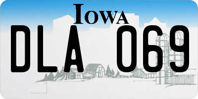 IA license plate DLA069