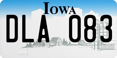 IA license plate DLA083