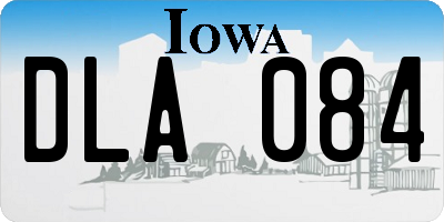 IA license plate DLA084