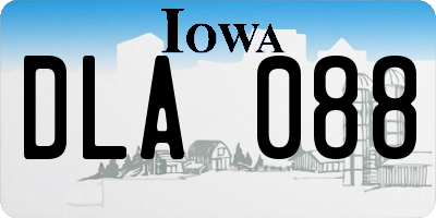 IA license plate DLA088