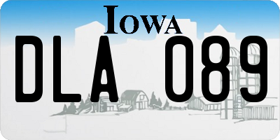 IA license plate DLA089