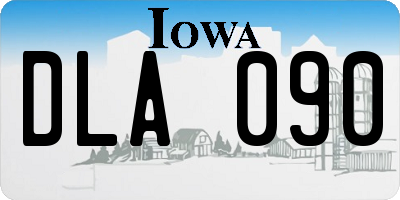IA license plate DLA090