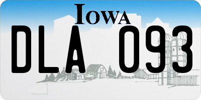 IA license plate DLA093