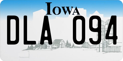 IA license plate DLA094