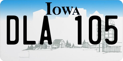 IA license plate DLA105