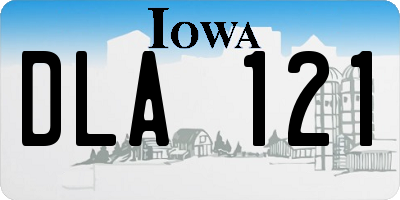 IA license plate DLA121