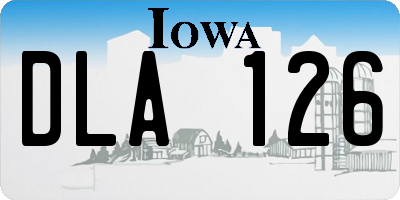 IA license plate DLA126