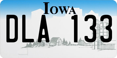 IA license plate DLA133