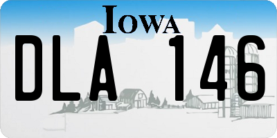 IA license plate DLA146