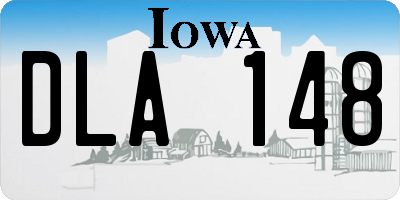 IA license plate DLA148