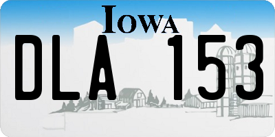 IA license plate DLA153