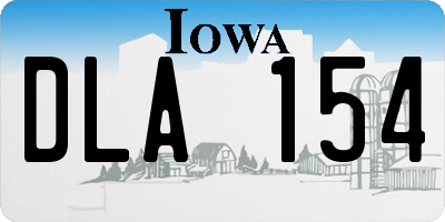 IA license plate DLA154