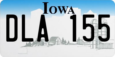 IA license plate DLA155