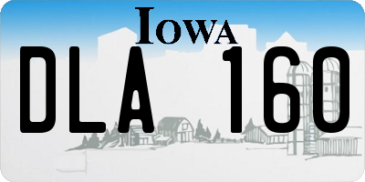 IA license plate DLA160