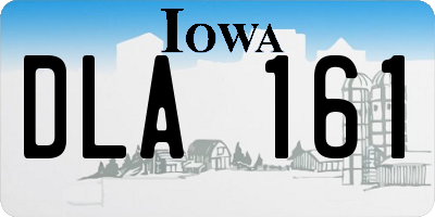 IA license plate DLA161