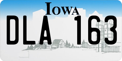 IA license plate DLA163