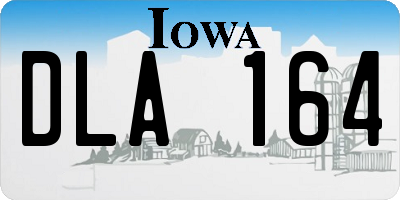 IA license plate DLA164