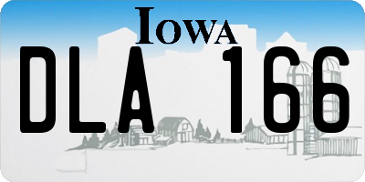 IA license plate DLA166