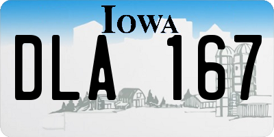 IA license plate DLA167