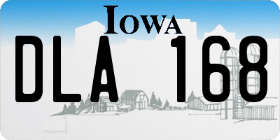IA license plate DLA168