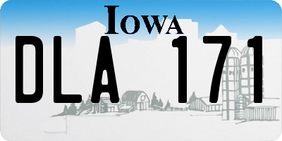 IA license plate DLA171