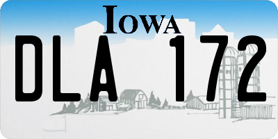 IA license plate DLA172