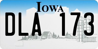IA license plate DLA173