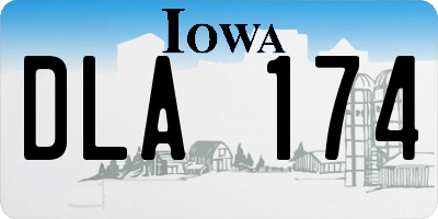IA license plate DLA174
