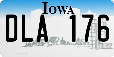 IA license plate DLA176
