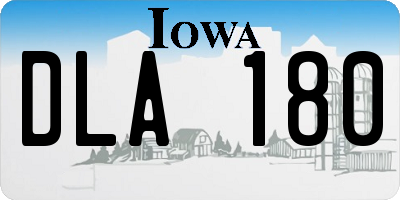 IA license plate DLA180