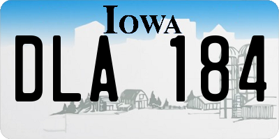 IA license plate DLA184