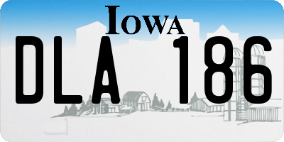 IA license plate DLA186