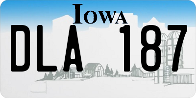 IA license plate DLA187
