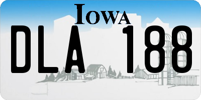IA license plate DLA188