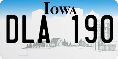 IA license plate DLA190