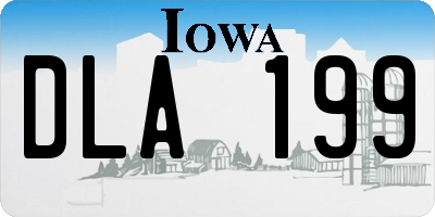 IA license plate DLA199